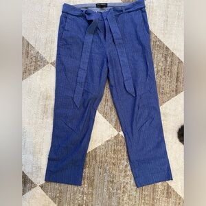 Banana Republic Women’s Indigo Trousers with Tie Belt Size 8